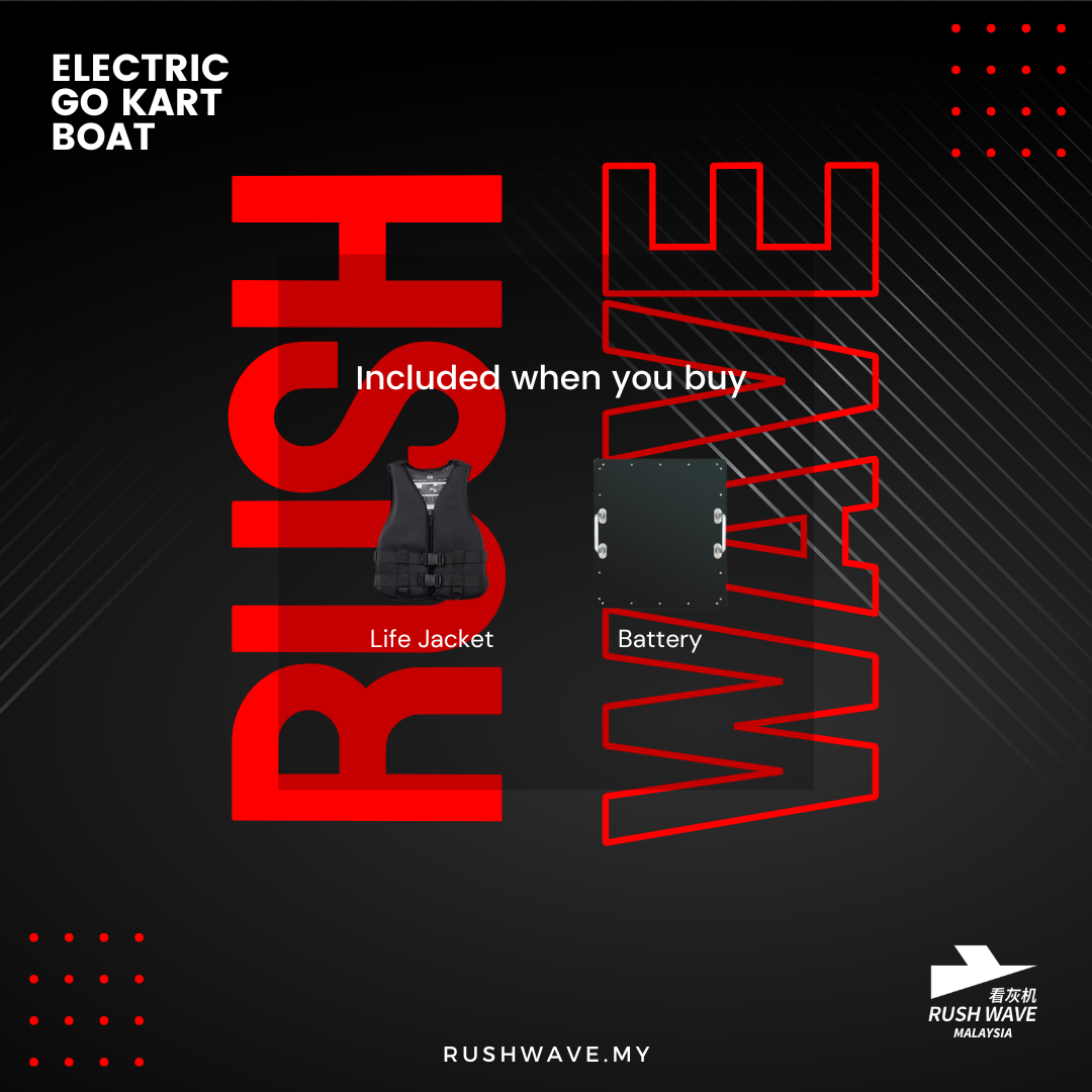 RUSH WAVE Malaysia Official | Electric Go Kart Boat| 15KW Mini Jet Boat | KT-0602