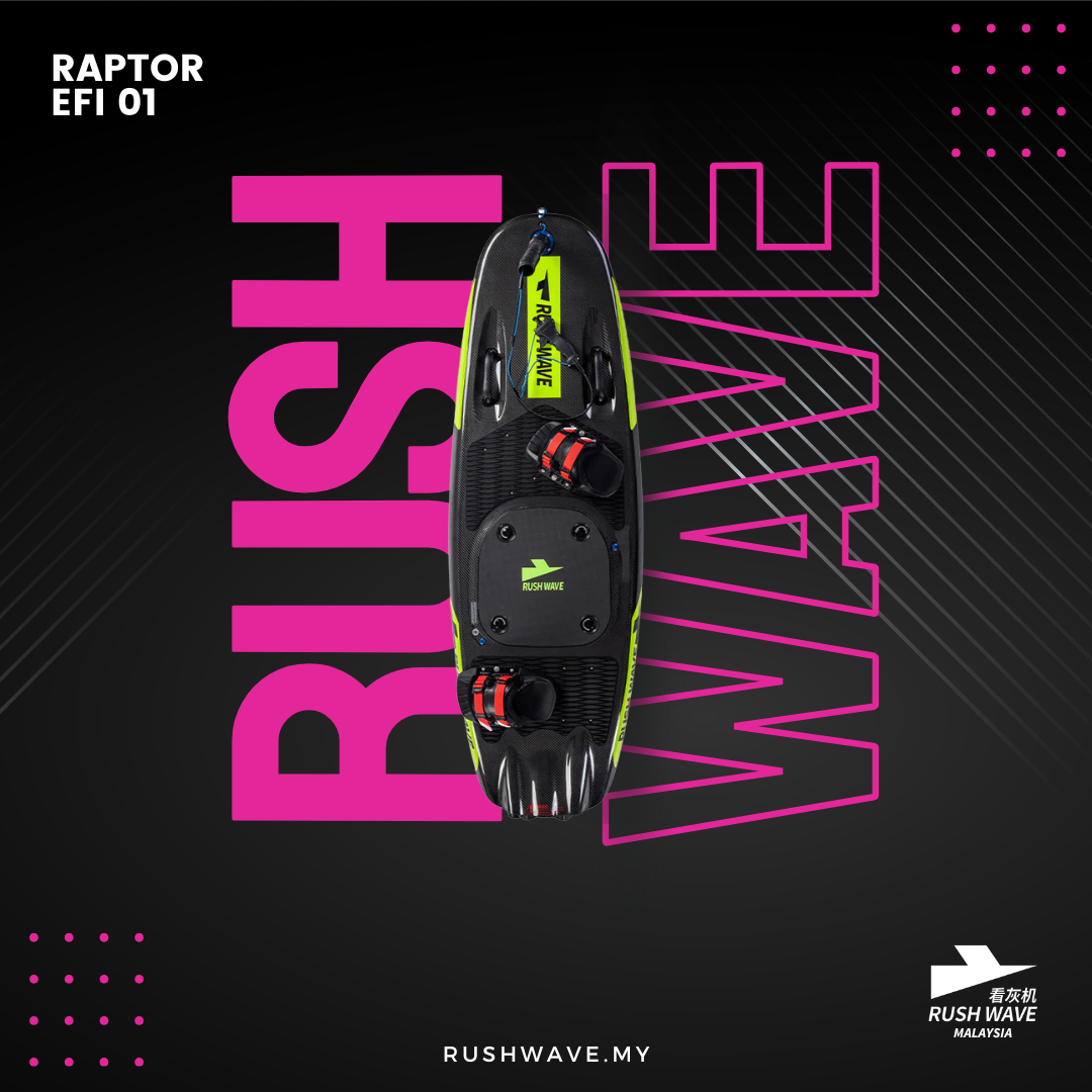 RUSH WAVE | Gasoline Powered EFI Surfboard | 110CC | RAPTOR EFI 01