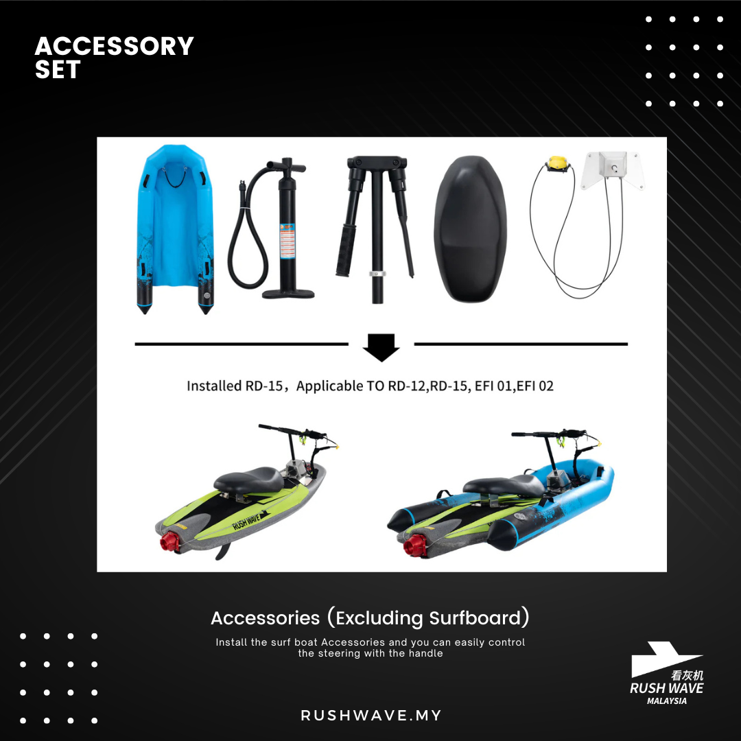 RUSH WAVE Malaysia Official | Suitable For Our Electric Surfboard | Accessory set