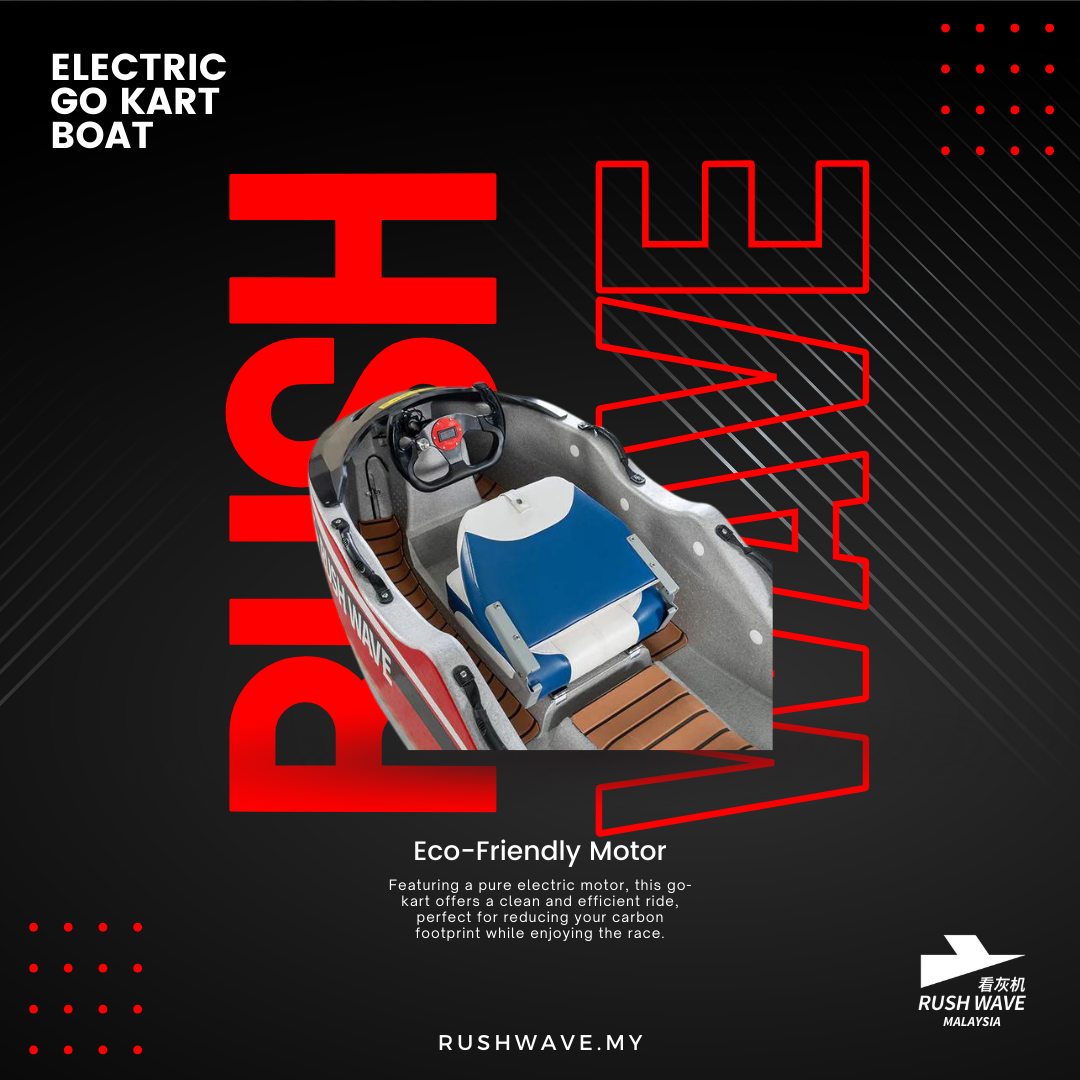 RUSH WAVE Malaysia Official | Electric Go Kart Boat| 15KW Mini Jet Boat | KT-0602