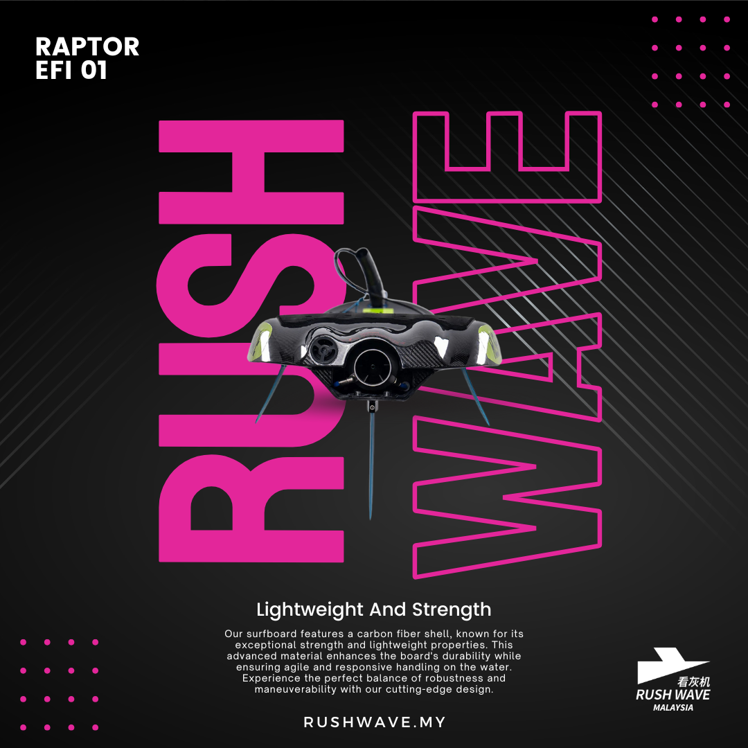 RUSH WAVE | Gasoline Powered EFI Surfboard | 110CC | RAPTOR EFI 01