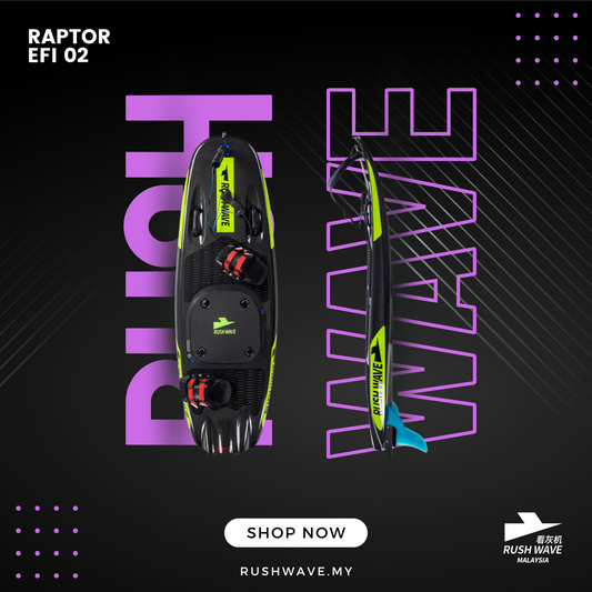 RUSH WAVE | Gasoline Powered EFI Surfboard | 110CC | RAPTOR EFI 02