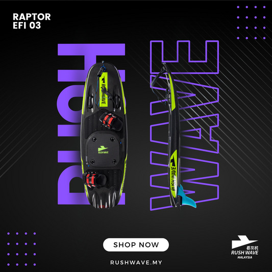 RUSH WAVE | Gasoline Powered EFI Surfboard | 110CC | RAPTOR EFI 03