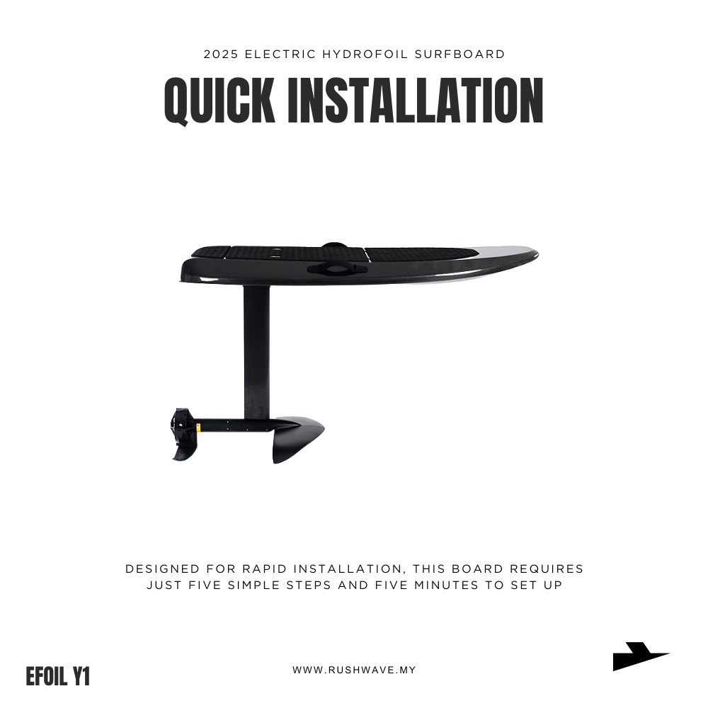 RUSH WAVE | Electric Hydrofoil Surfboard | Carbon Fibre | Efoil Y1