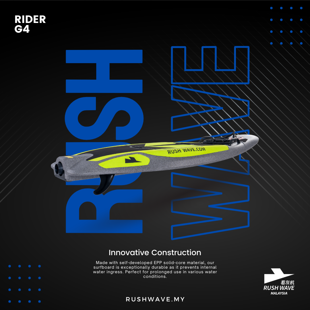 RUSH WAVE Malaysia Official | Electric Surfboard | SINGLE SPRAY EPP RIDER G4 | MOST