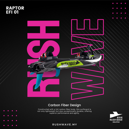 RUSH WAVE | Gasoline Powered EFI Surfboard | 110CC | RAPTOR EFI 01