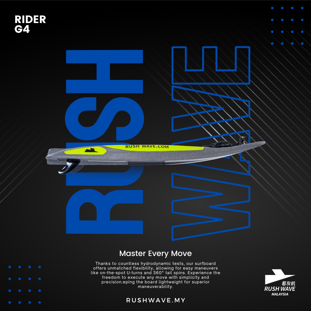 RUSH WAVE Malaysia Official | Electric Surfboard | SINGLE SPRAY EPP RIDER G4 | MOST