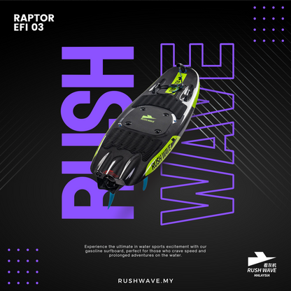 RUSH WAVE | Gasoline Powered EFI Surfboard | 110CC | RAPTOR EFI 03