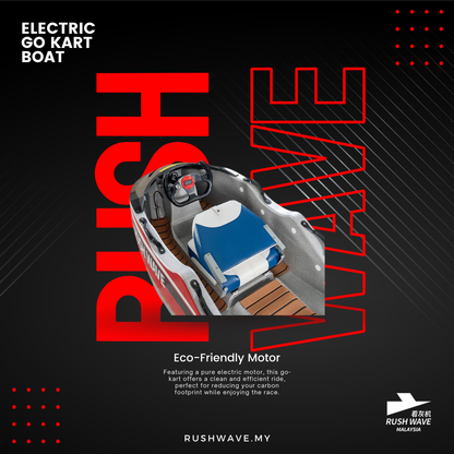 RUSH WAVE Malaysia Official | Electric Go Kart Boat| 15KW Mini Jet Boat | KT-0602